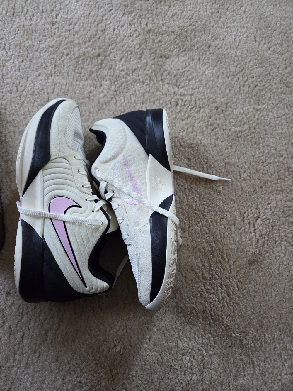 Nike Men's Ja Morant Cream & Pink Tennis Shoes